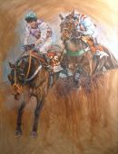 Best mate and See More Business
Two Gold Cup winners clash at Cheltenham.
Original oil D.M.Dent £3750 ---SOLD---
48"x36"